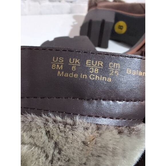 Naturalizer Women's Valene Brown Suede Heeled Booties Ankle Boot Size 8 Faux Fur - Picture 15 of 15